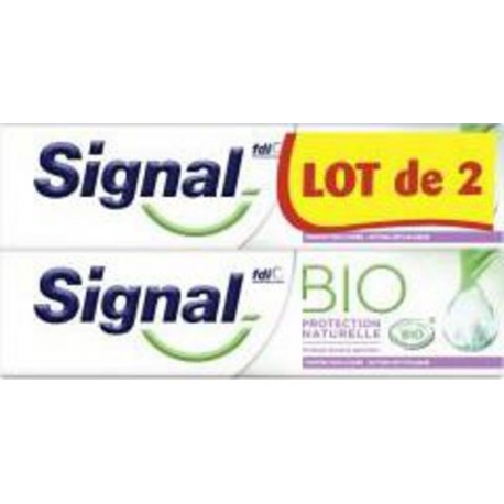 Signal Dentifrice Bio Protection Naturelle 2x75ml x2 tubes x 75ml - 150ml