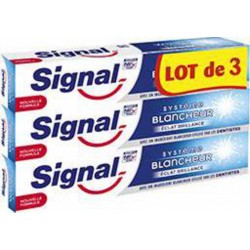 Signal Dentifrice Blancheur Éclat Brillance 3x75ml x3 tubes 75ml