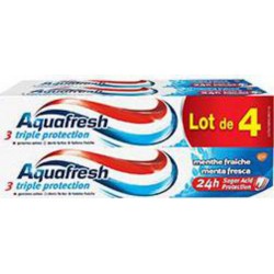 Aquafresh Dentifrice Triple protection menthe 4x75ml x4 tubes 75ml