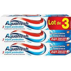 Aquafresh Dentifrice Triple protection menthe-3x75ml 3 tubes 75ml