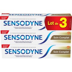 Sensodyne Dentifrice Soin complet 24h 3x75ml 3 tubes 75ml - 225ml