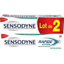 Sensodyne Dentifrice Rapide action fresh 2x75ml x2 tubes 75mln