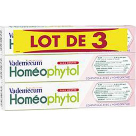 Vademecum Dentifrice Homéophytol 3x75ml x3 tubes 75ml