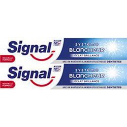 Signal Dentifrice Blancheur Blancheur Éclat 2x75ml x2 tubes 75ml