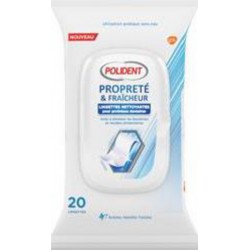 POLIDENT LING.PROP.FRAICH X20 paquet 20 lingettes