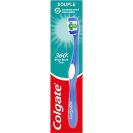 Colgate Brosse à dents 360° souple x1 brosse à dents