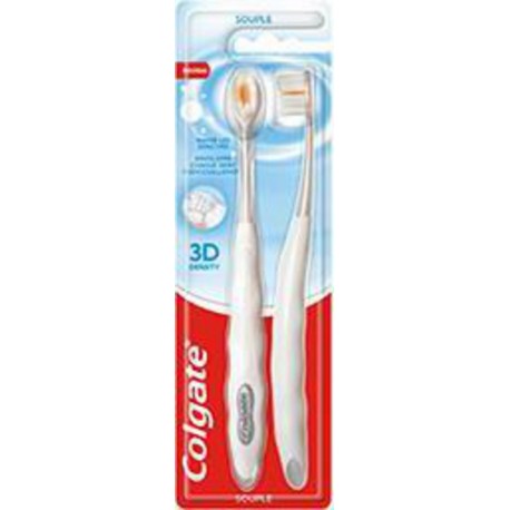 Colgate Brosse à dents 3D density souple x2