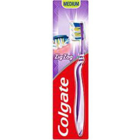 Colgate Brosse à dents Zig Zag Médium x1 brosse à dents