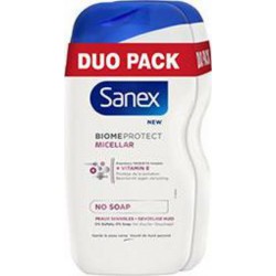 Sanex Gel douche Biomeprotect Micellaire sans savon 2x400ml 2 flacons 400ml - duo pack