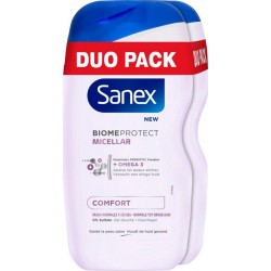 Sanex Gel douche Biomeprotect Micellaire apaisant 2x400ml 2 flacons 400ml - 800ml