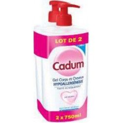 Cadum Gel douche Hypoallergenique 2x750ml x2 flacons 750ml