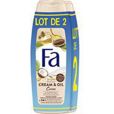 Fa Gel douche Cacao Coco 2x250ml x2 flacons 250ml