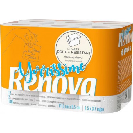 Renova Papier toilette parfumé Yorrissime x12 12 rouleaux