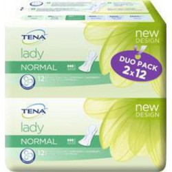 Tena Serviette Lady Normal 2x12 2 paquets 12