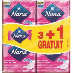 Nana Serviette hygiénique Ultra Normal+ x14 3+1 offert 3 paquets 14 + 1 offert