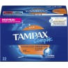 Tampax Tampons Compak Avec applicateur Super+ x22 boîte 22