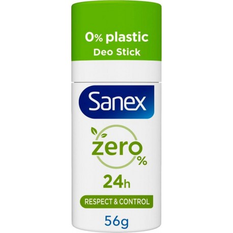 Sanex Déodorant solide Zéro 0% respect & control 56g