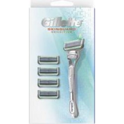 Gillette Rasoir Skinguard A l'aloe vera 5 lames 1 pièce pack d'1 rasoir + 5 lames