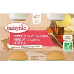 BABYBIO 130G POMME ABRICOT CEREALE 2x130g 260g