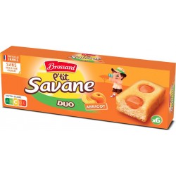 Brossard P'tit Savane Duo abricot 6x25g 150g