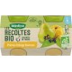 Blédina Les Récoltes Bio Poires Coings Sureau (dès 6 mois) par 2 pots de 130g (lot de 8)