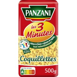 Panzani Pâtes Les 3 Minutes Coquillettes 500g (lot de 2)