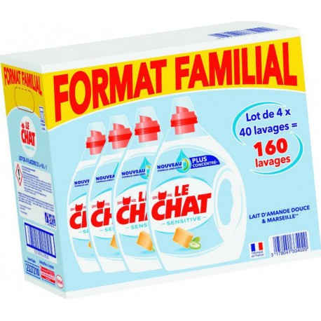 Le Chat Lessive liquide Sensitive 4x2L