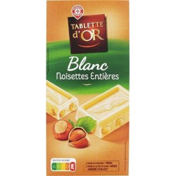 Chocolat blanc Tablette d'Or Noisettes entières 200g