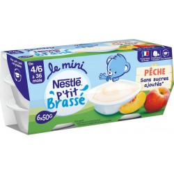 Nestlé P’tit Brassé Pêche 4-6 mois 6x50g 300g