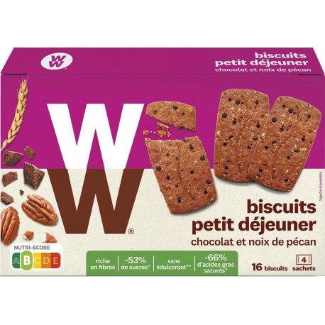 WEIGHT WATCHERS BISCUITS PETIT DEJEUNER Chocolat et Noix de Pécan 200g