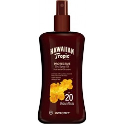 Hawaiian Tropic Protective Dry Spray Oil SPF 20 Coconut 200ml (lot de 2) flacon 200ml