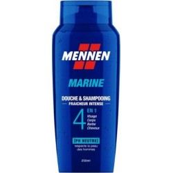 MENNEN MARINE SHAMPOOING DOUCHE & VISAGE & BARBE GEL RAFRAICHISSANT MARINE 250ml