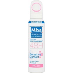 Mixa Déodorant Peau Sensible Anti-Transpirant 48h Sensitive Confort Extra Soin 150ml (lot de 4)