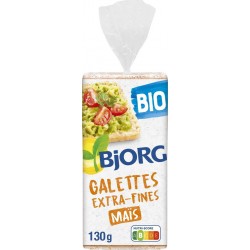 BjORG GALETTES MAIS EXTRA FINES 130g