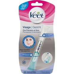 Veet Visage Cire Précision et Soin Peaux Sensibles par 20 Bandes (lot de 2)