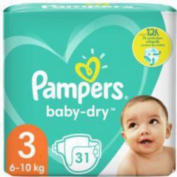 NC X31 PQT T3 BABY DRY PAMPE paquet 31 couches