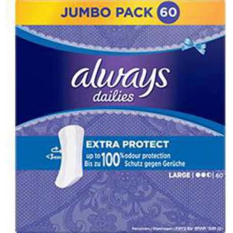 NC ALWAYS EXTRA P. PS LARGE paquet 60 protège-slips