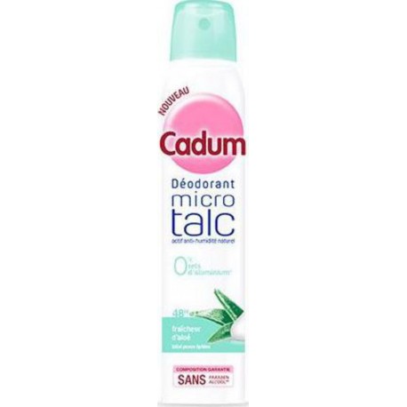 Cadum Déodorant Atomiseur Micro Talc Fraîcheur d’Aloé 200ml (lot de 3)