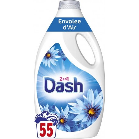 DASH Lessive Liquide Envolée D'Air 2en1 x55 2,475L
