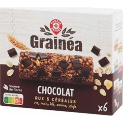 Grainéa Barre de cereales Chocolat noir 126g