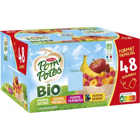 Pom'Potes Compote Bio Materne Multivariétés 48x90g 4.32Kg