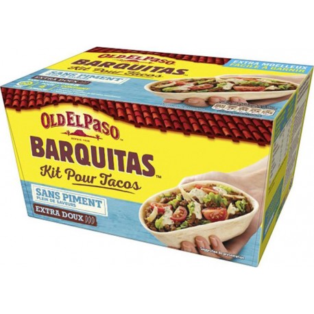 Old El Paso Barquitas Kit pour Tacos Original Sans Piment Extra Doux 329g (lot de 3)