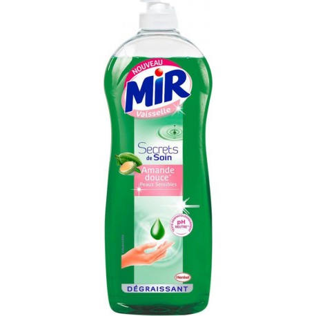 Mir Vaisselle Secret de Soin Amande Douce Peaux Sensibles Dégraissant 750ml (lot de 10)