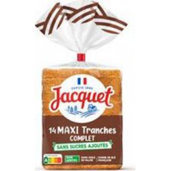 Jacquet Pain de mie complet Maxi Sans sucre ajouté 550g