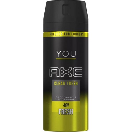 AXE YOU Déodorant Homme Spray Clean Fresh Spray 150ml