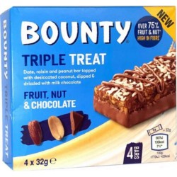 BOUNTY TRIPLE TREAT BARRE CHOCOLAT AU LAIT 128g