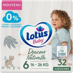 Lotus Change bébé Baby T6 Douceur naturelle 16/26Kg x32