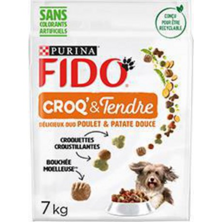 PURINA FIDO CROQ&TENDRE POULET PATATE DOUCE 7KG