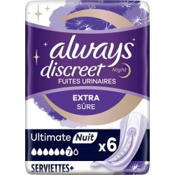 ALWAYS DISCREET INCONTINENCE ADULTE x6