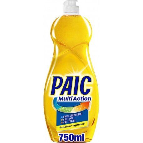 PAIC Liquide vaisselle cylindre recyclable Agrumes 750ml